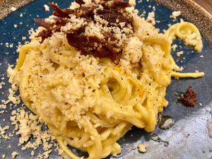 Carbonara at Rifugio Romano in Rome