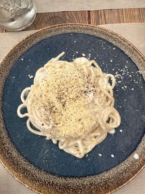 Tonnarello cacio e Pepe   at Rifugio Romano in Rome