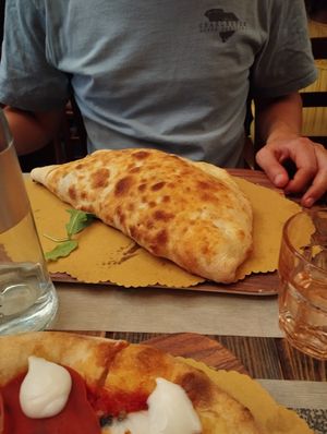 Calzone (big portions) at Rifugio Romano in Rome