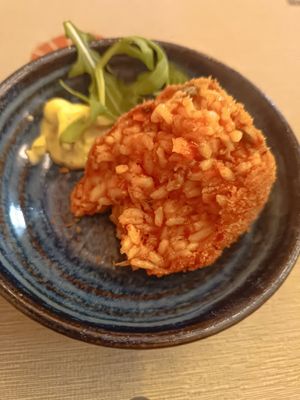 Arancina di mare at Rifugio Romano in Rome