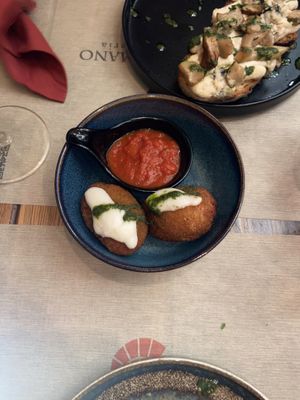 Cheese Arancini   at Rifugio Romano in Rome