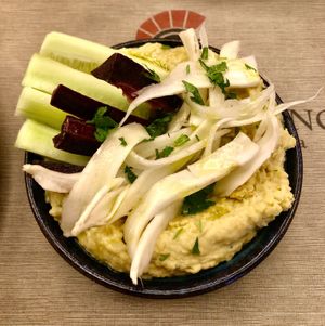 Hummus  at Rifugio Romano in Rome