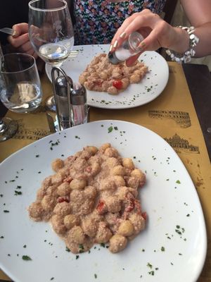 Walnut Gnocchi. Very delicious and filling even though the portion looks small haha.  at Rifugio Romano in Rome