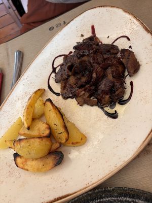 cinghiale alla cacciatora vegan   at Rifugio Romano in Rome