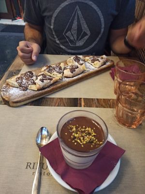 Pana Cotta et focaccia chocolat at Rifugio Romano in Rome