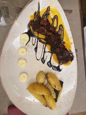 3D printed steak  at Rifugio Romano in Rome