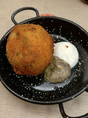 Arancini   at Rifugio Romano in Rome