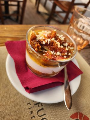 Fig cheesecake  at Rifugio Romano in Rome