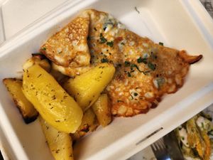 Spinach crepe  at Rifugio Romano in Rome