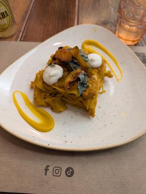Pumpkin Lasagna at Rifugio Romano in Rome
