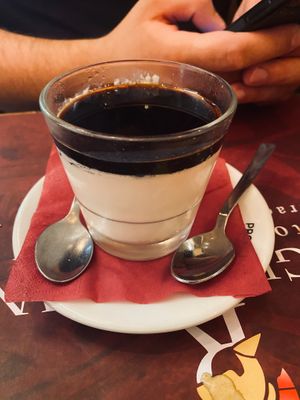 Panna cottaa  at Rifugio Romano in Rome