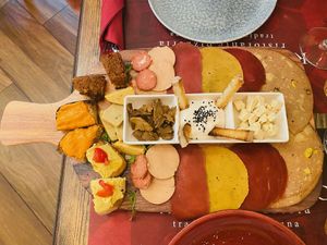 Plate with variety of cold cuts  at Rifugio Romano in Rome