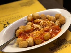 Pizza balls - my favorite thing I had at Rifugio Romano in Rome