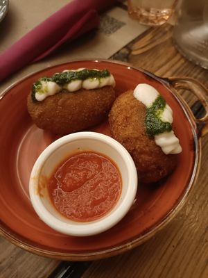 Vegan supplí at Rifugio Romano in Rome