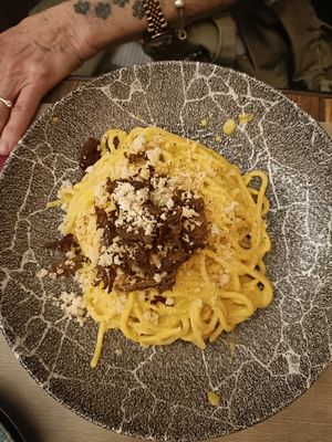 Carbonara at Rifugio Romano in Rome