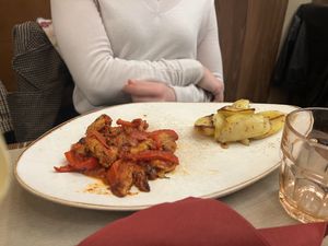 Vegan chicken   at Rifugio Romano in Rome