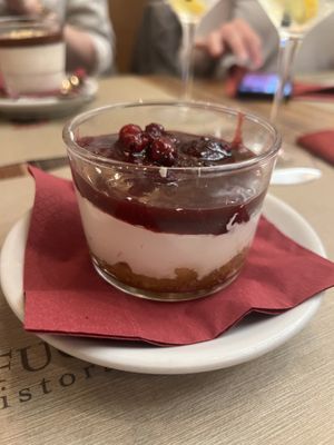 Berry cheesecakee  at Rifugio Romano in Rome