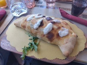 Calzone at Rifugio Romano in Rome