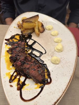 3D printed steak   at Rifugio Romano in Rome