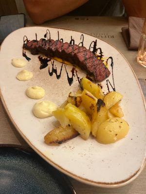 3D printed steak at Rifugio Romano in Rome