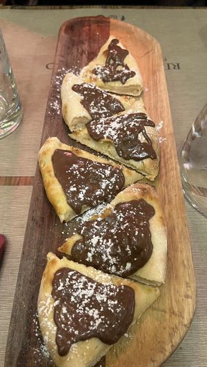 Focaccina Nutella Vegan  at Rifugio Romano in Rome