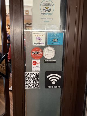 HappyCow sticker   at Rifugio Romano in Rome