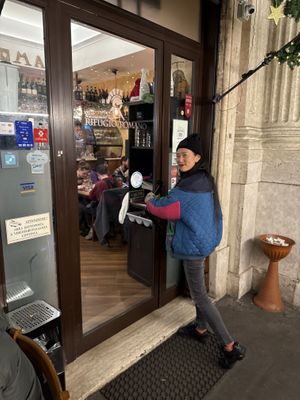 Getting in  at Rifugio Romano in Rome