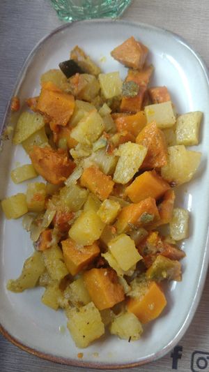 Zucca patate e scalogno at Rifugio Romano in Rome