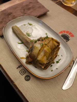 Carciofo alla romana at Rifugio Romano in Rome