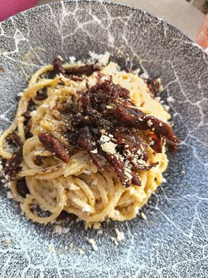 Carbonara at Rifugio Romano in Rome