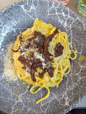 Carbonara at Rifugio Romano in Rome