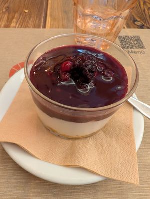 Cheesecake yum at Rifugio Romano in Rome