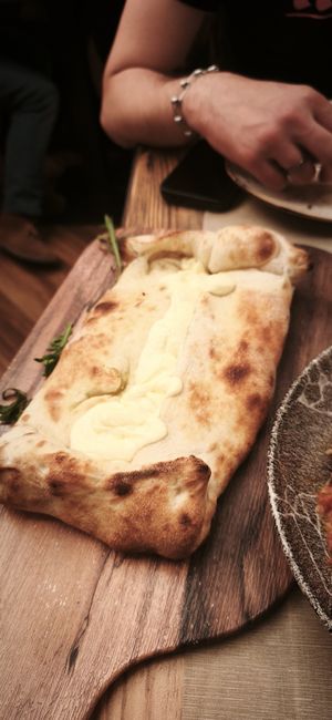 Focaccia hot dog at Rifugio Romano in Rome