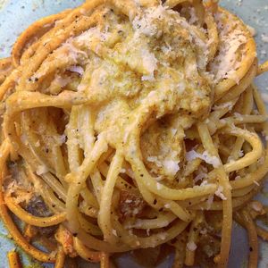 Spaghetti Carbonara  at Rifugio Romano in Rome