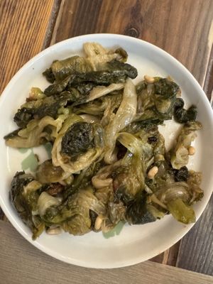 Side of seasonal veggies  at Rifugio Romano in Rome