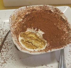 vegan Tiramisu!! it was amazing!!! at Rifugio Romano in Rome