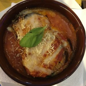 Aubergine parmesan! at Rifugio Romano in Rome