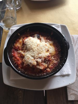Lasagna of the day at Rifugio Romano in Rome