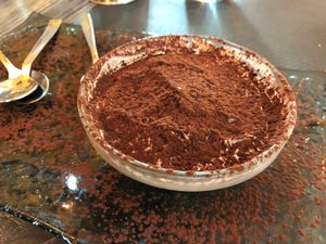 Vegan tiramisu at Rifugio Romano in Rome