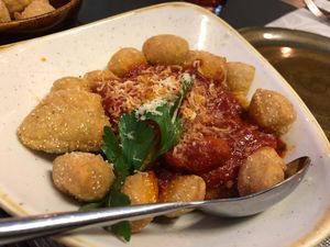 Polpette di Pizza vegan at Rifugio Romano in Rome