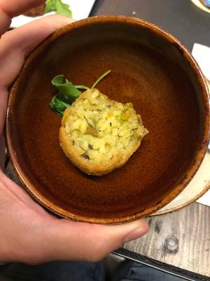 Arancini - The best starter   at Rifugio Romano in Rome