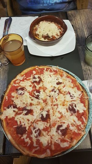 Vegan Diavolo Pizza at Rifugio Romano in Rome