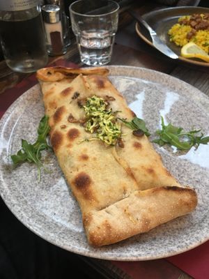 Calzone Veganino at Rifugio Romano in Rome