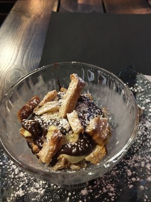 vegan dessert I can't pronounce at Rifugio Romano in Rome