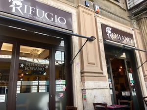 Outside at Rifugio Romano in Rome