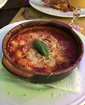 Gnocchi at Rifugio Romano in Rome