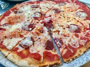 Pizza at Rifugio Romano in Rome