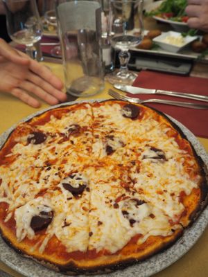 vegan diavola at Rifugio Romano in Rome