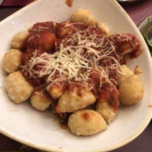 Pizza dumplings  at Rifugio Romano in Rome