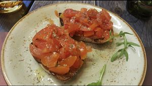Bruschetta at Rifugio Romano in Rome
